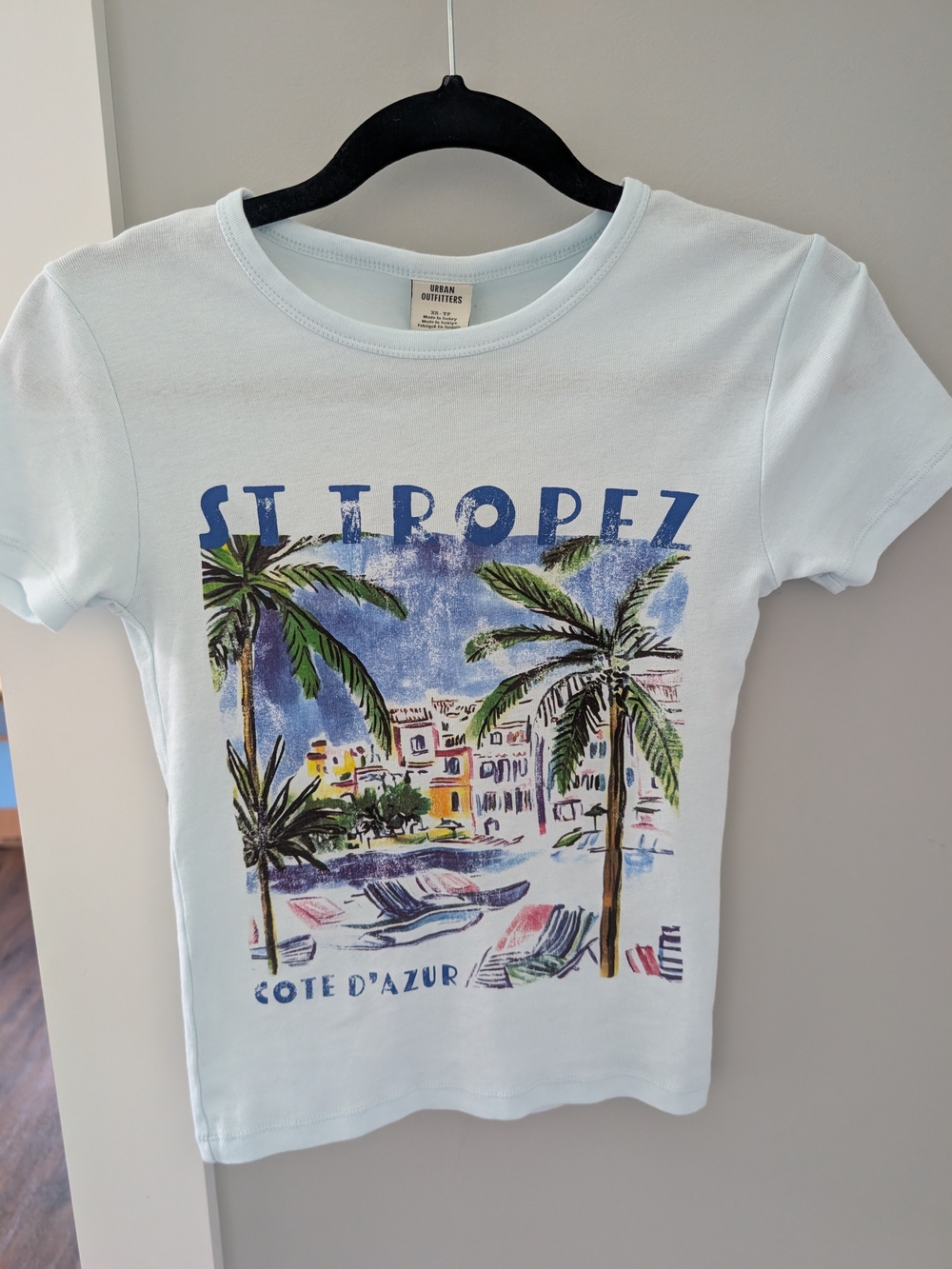 St. Tropez Graphic Tee - Light Blue